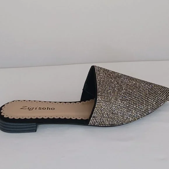 Rhinestone Embellished Mule | Size: 7 | Color TAUPE - Picture 3 of 7